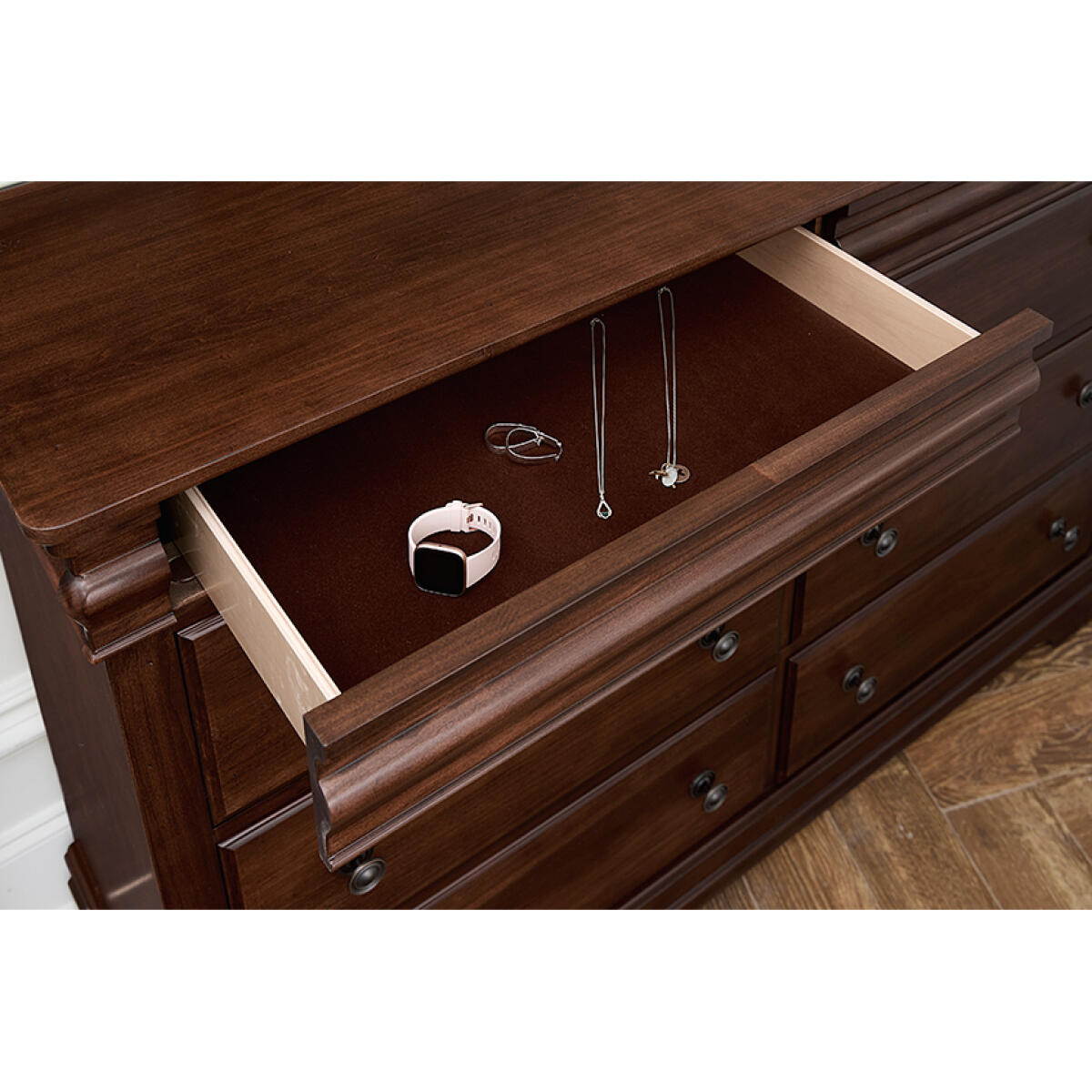 Vista Chest 5 Drawer Warm Cherry Chests Vaughan Bassett 7