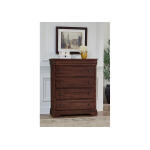 Vista Chest 5 Drawer Warm Cherry Chests Vaughan Bassett 12