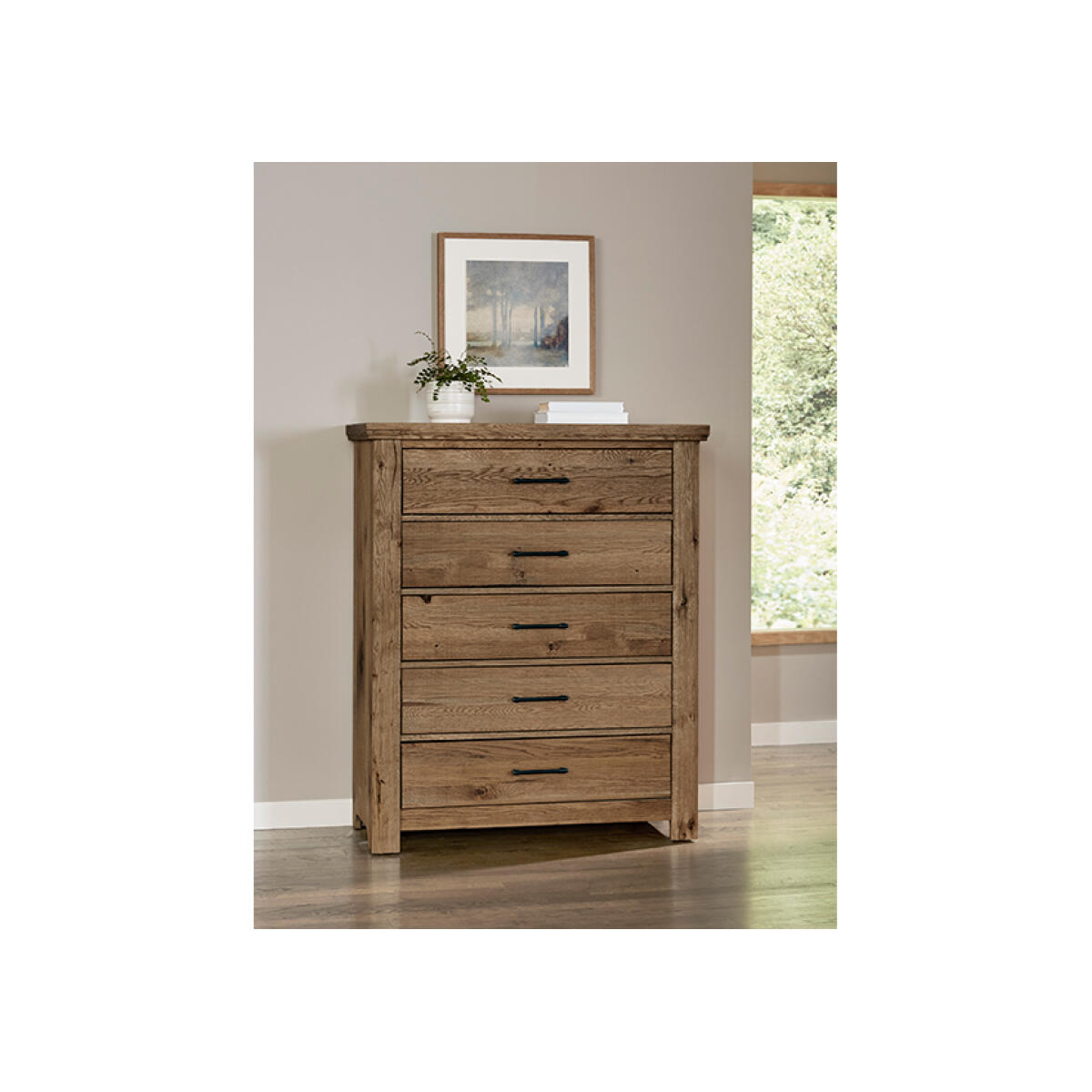 Yellowstone 5 Drawer Chest Chestnut Natural Chests Vaughan Bassett 7