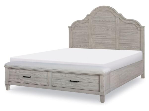 Modern Farmhouse Queen Arched Panel Bed With Storage Footboard Beds Legacy Classic Furniture 4