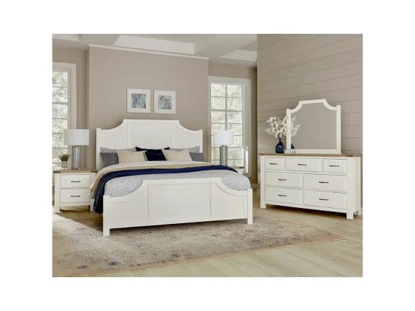 Maple Road – Two Tone California King Scalloped Bed Beds Vaughan Bassett