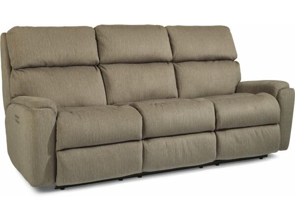 Nirvana Fabric Power Reclining Sofa with Power Headrests Recliners Customizable 8