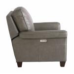 Club Level Dixon Power Wallsaver Recliner Granite Leather - Image 5