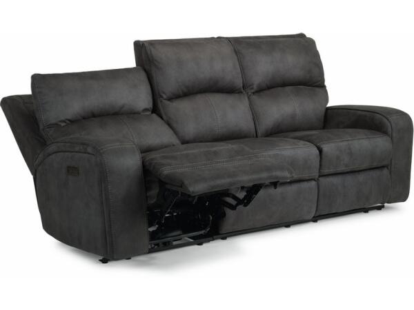 Nirvana Fabric Power Reclining Sofa with Power Headrests Recliners Customizable 6