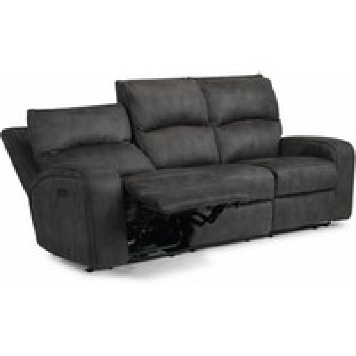 Nirvana Fabric Power Reclining Sofa with Power Headrests Recliners Customizable 3