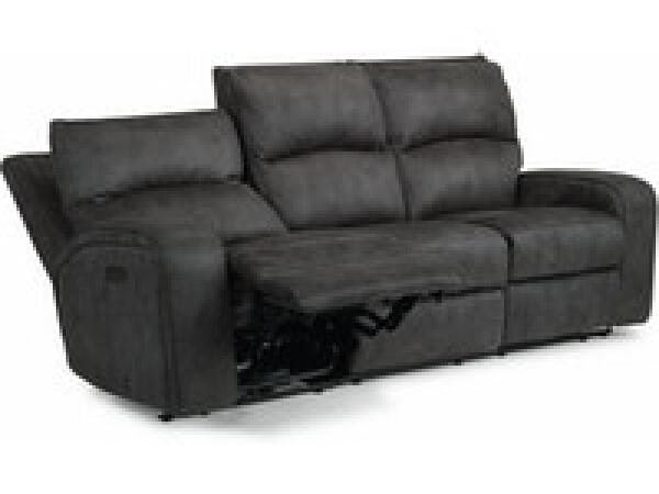Nirvana Fabric Power Reclining Sofa with Power Headrests Recliners Customizable