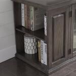 Gray Washed Oak 62" TV Stand with Bookcase Ends - Image 4