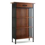Ironcraft Mantel Height Bookcase w/ Drawer Storage