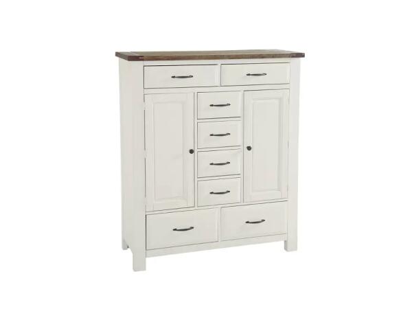 Maple Road – Two Tone Sweater Chest – White/natural Maple Top Chests Vaughan Bassett