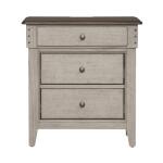 Ivy Hollow 3 Drawer Night Stand w/ Charging Station - Image 3