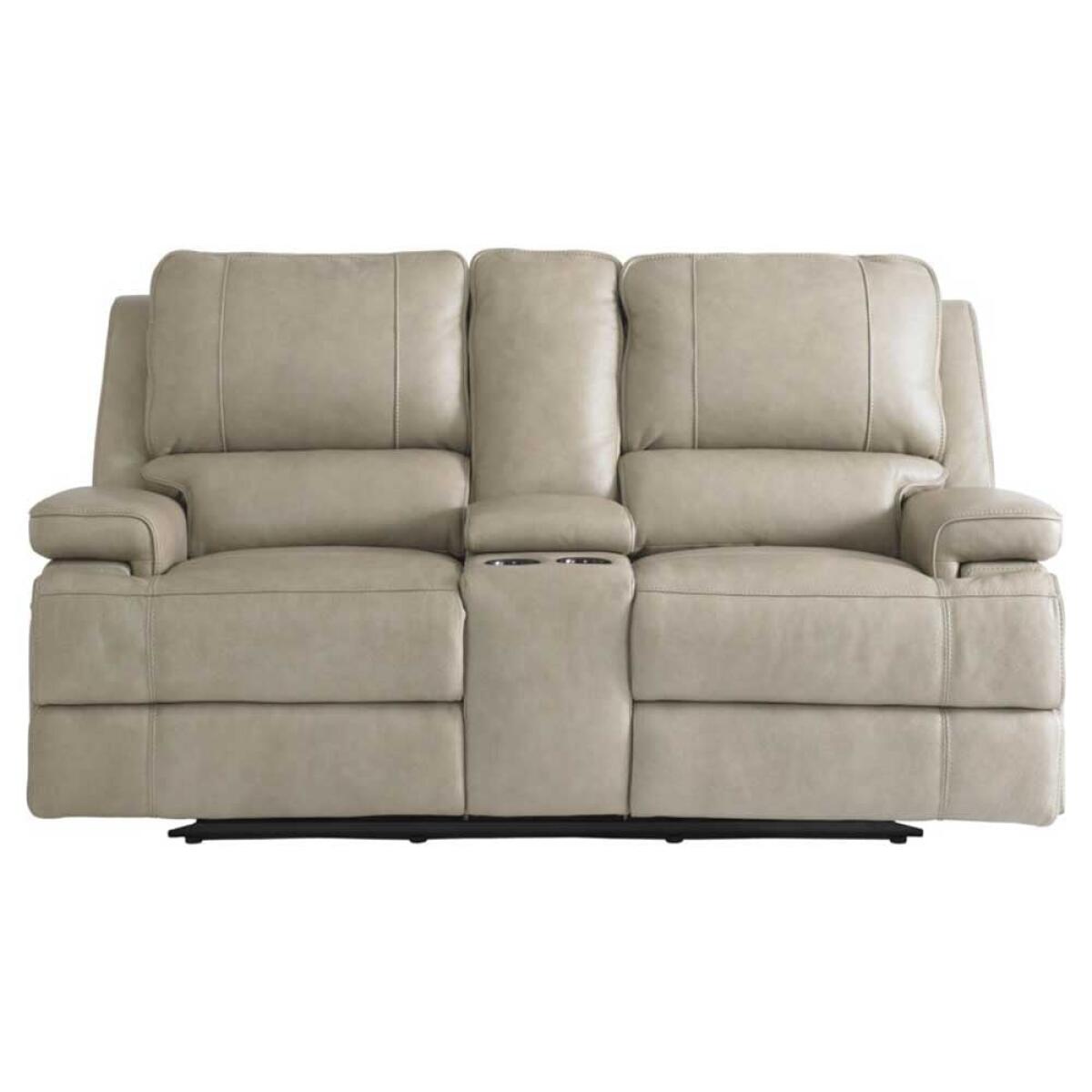 Parsons Club Level Loveseat w/Power and Console Loveseats Bassett Furniture 5
