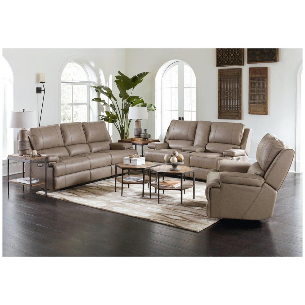 Parsons Club Level Loveseat w/Power and Console Loveseats Bassett Furniture 8