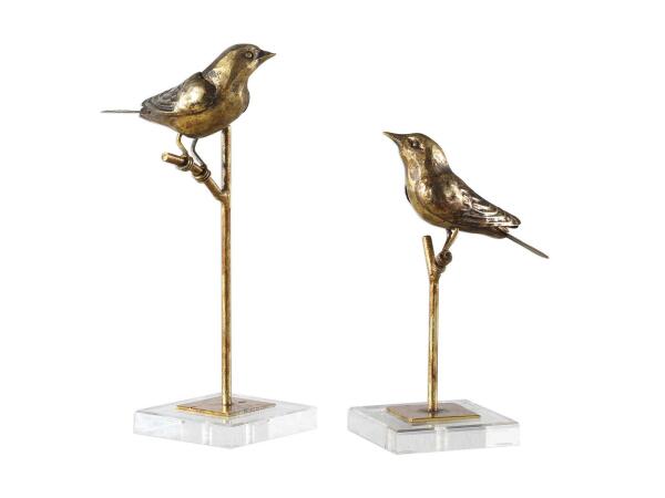 Passerines Figurines S/2 Accents Uttermost