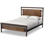 Industrial Customizable King Timber Regular Footboard Bed