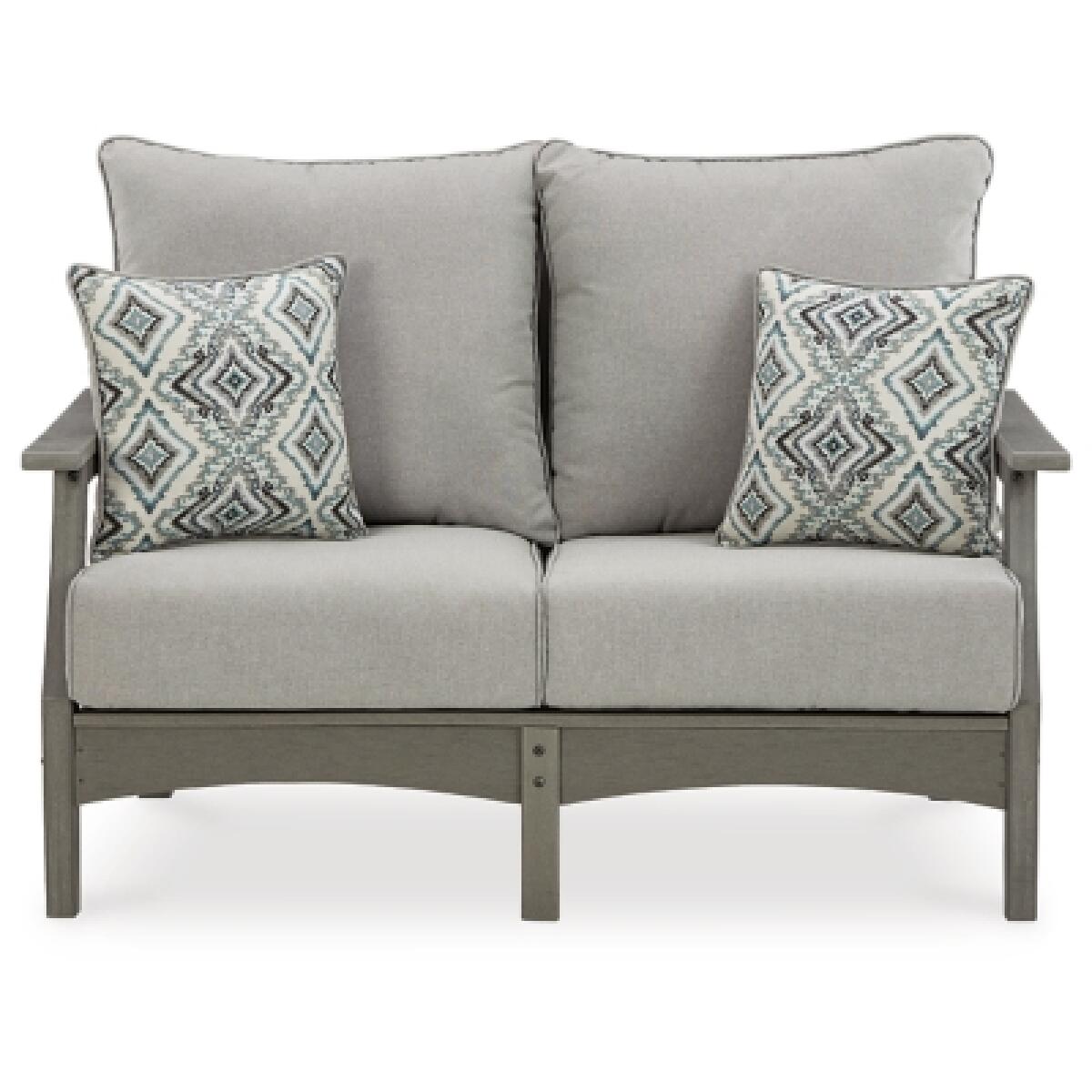 Visola Outdoor Loveseat with Cushion Outdoor Loveseats Ashley Furniture 10