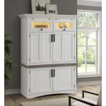 Americana Modern – Cotton Workstation With LED Light Bookcases Parker House 9