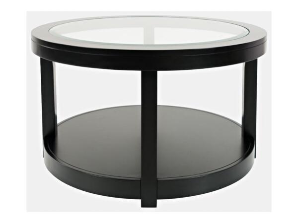 Urban Icon Round Castered Cocktail Table Black Cocktail & Coffee Tables Jofran