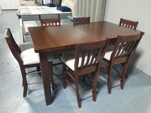 Dining Table with 6 Stools Barstools 5