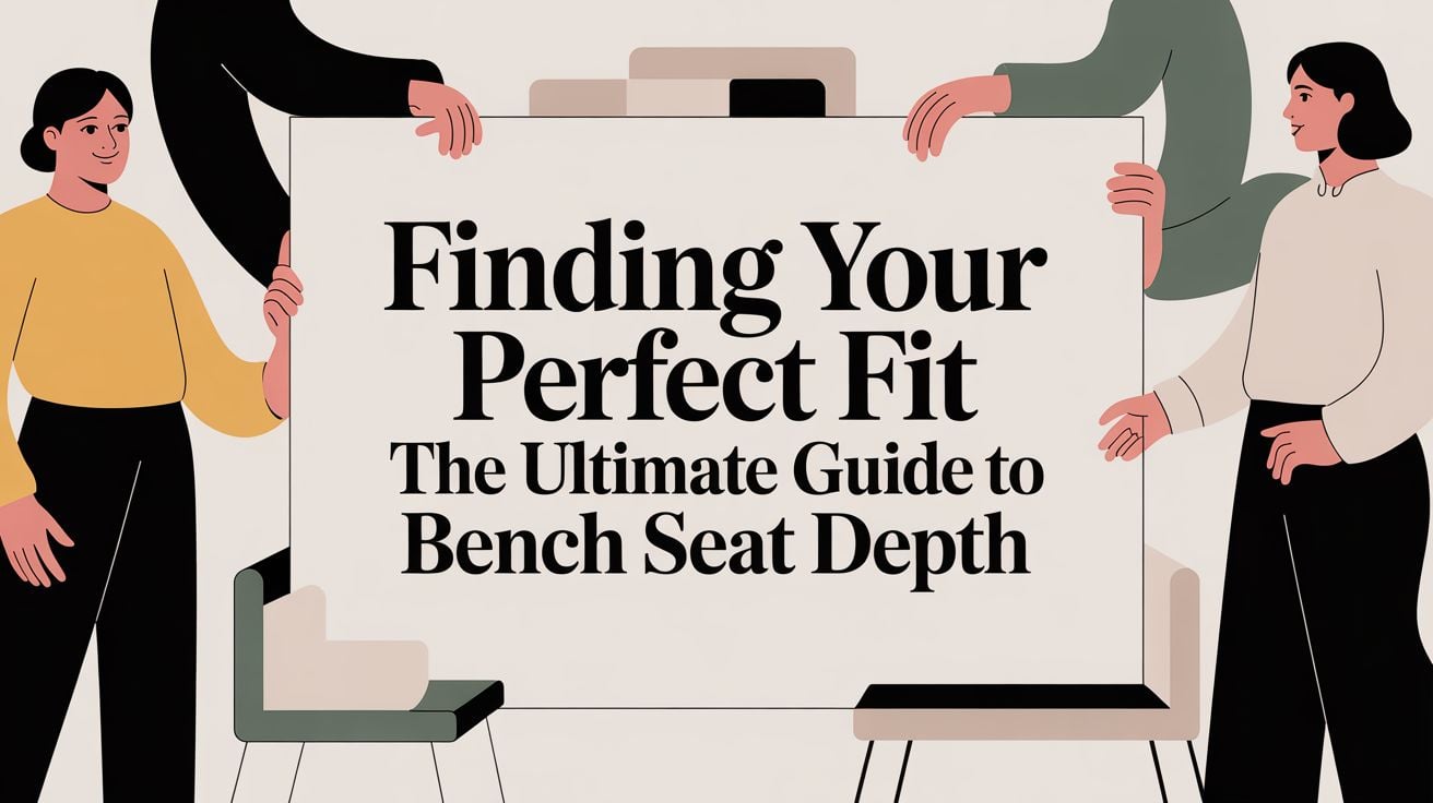 Bench Seat Depth Guide Graphic