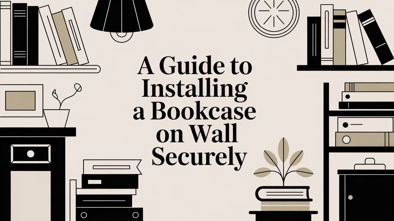 Bookcase On Wall Bookcase Illustration