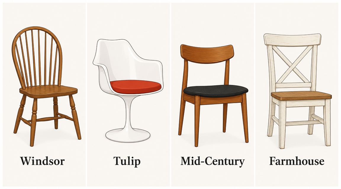 A Visual Glossary of Popular Dining Chair Styles