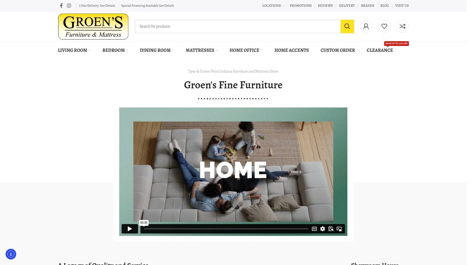 Screenshot from https://groensfinefurniture.com