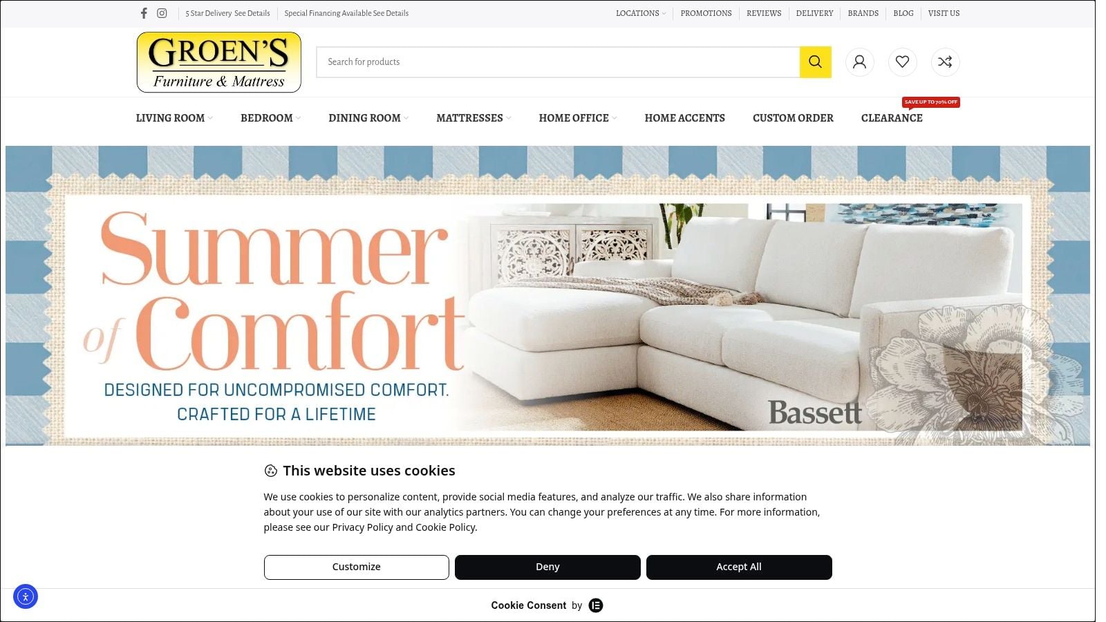 Screenshot from https://groensfinefurniture.com