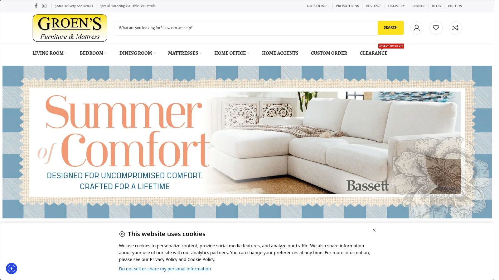 Screenshot from https://groensfinefurniture.com