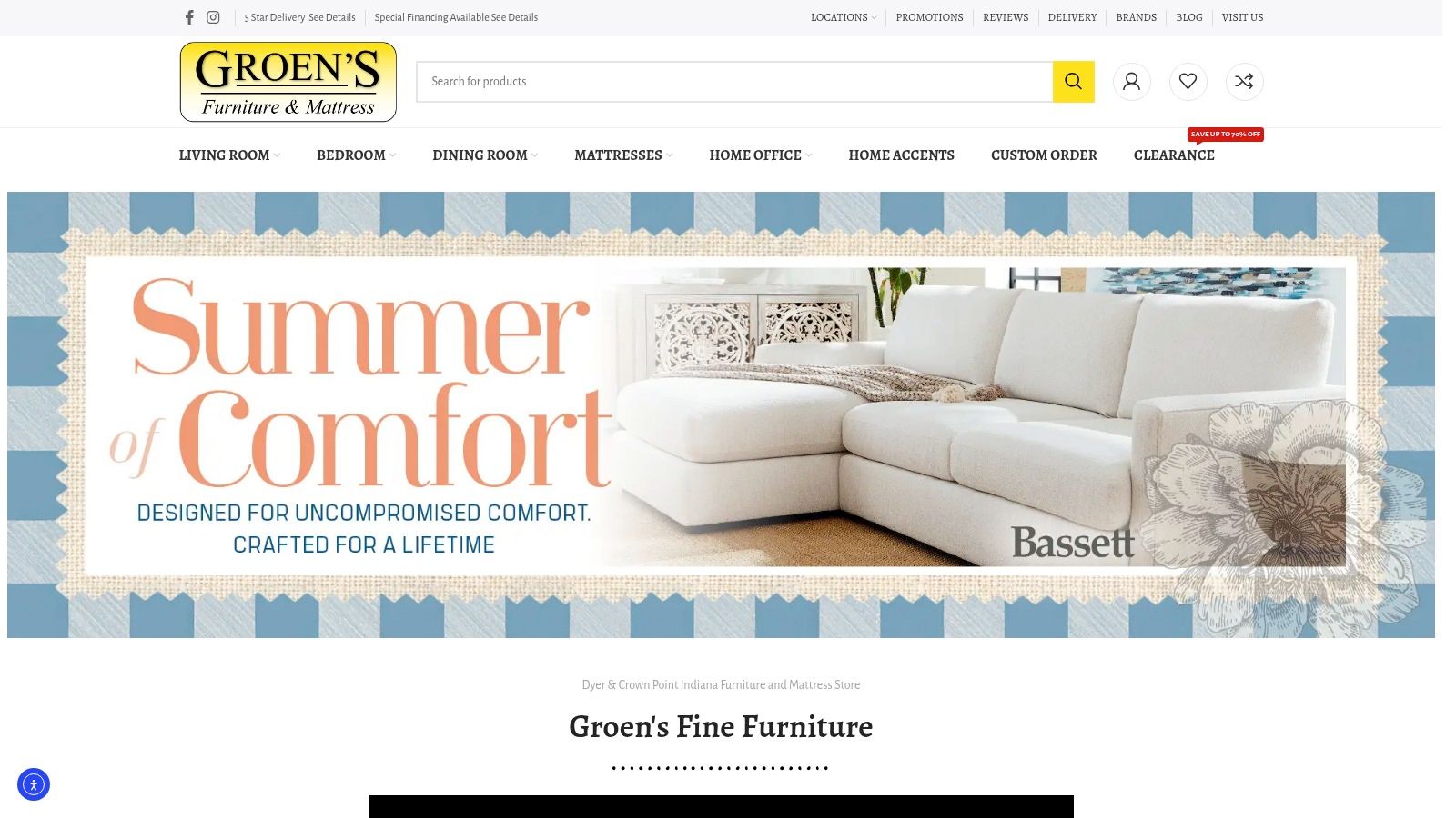 Screenshot from https://groensfinefurniture.com