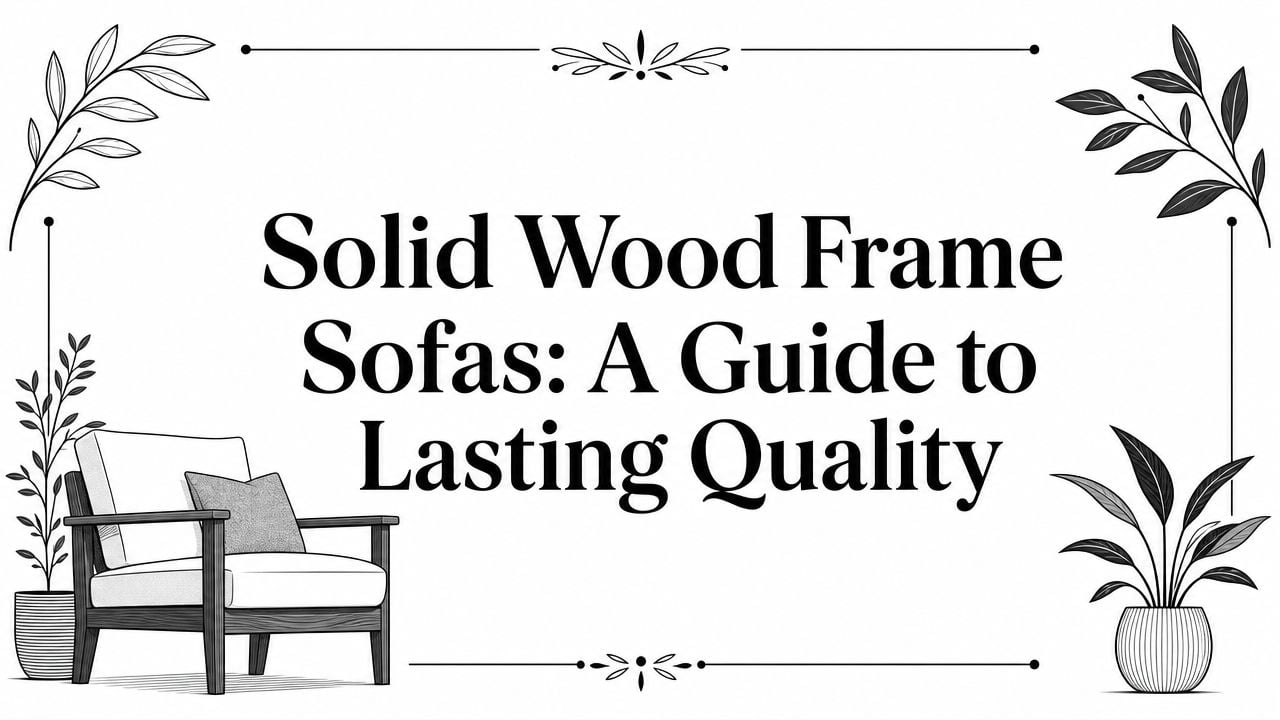 Solid Wood Frame Sofas Armchair Graphic