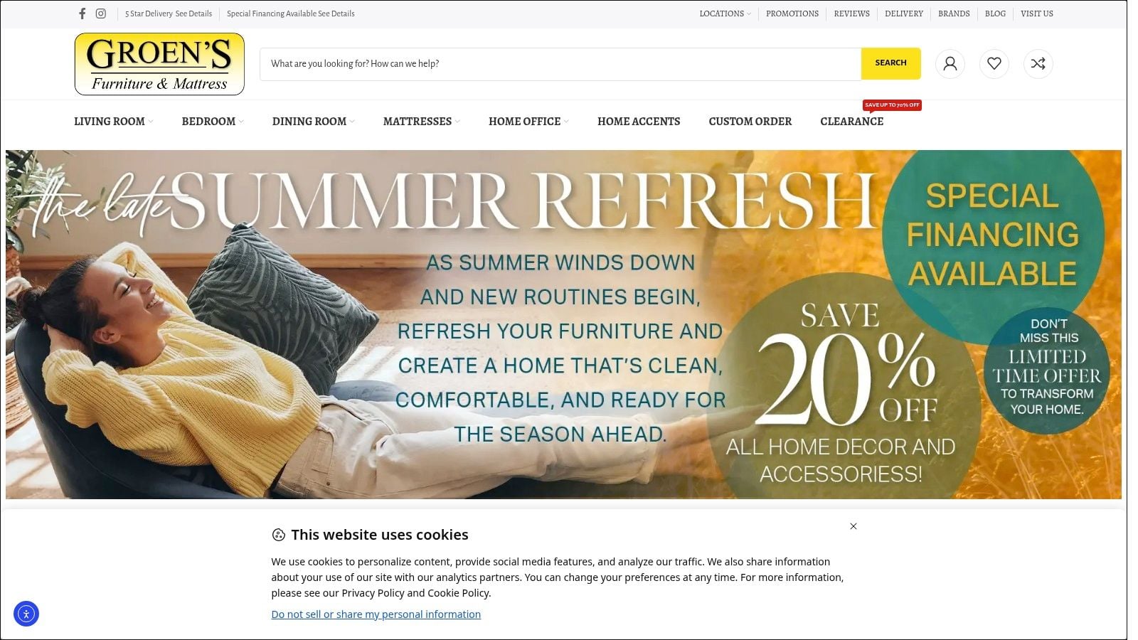 Screenshot from https://groensfinefurniture.com